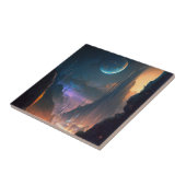 Science Fiction Futuristic City Ceramic Tegel Tegeltje (Zijkant)