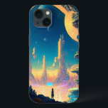 Science Fiction Futuristic City Hoesje-Mate iPhone Case-Mate iPhone Case<br><div class="desc">Fantasy,  Sci-fi & Horror kunst van het Lunarium.</div>