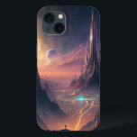 Science Fiction Futuristic City Hoesje-Mate iPhone Case-Mate iPhone Case<br><div class="desc">Fantasy,  Sci-fi & Horror kunst van het Lunarium.</div>