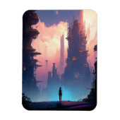 Science Fiction Futuristic City Magneet (Verticaal)