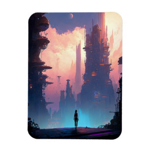 Science Fiction Futuristic City Magneet