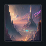 Science Fiction Futuristic City Magnet<br><div class="desc">Fantasy art producten van The Lunarium.</div>