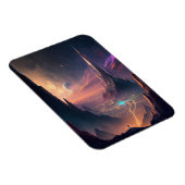 Science Fiction Futuristic City Magnet Magneet (Rechterzijde)