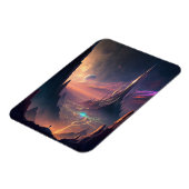 Science Fiction Futuristic City Magnet Magneet (Linkerzijde)