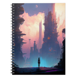 Science Fiction Futuristic City Notitieboek