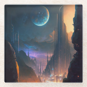 Science Fiction Futuristic City Onderzetter