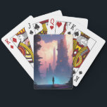 Science Fiction Futuristic City Pokerkaarten<br><div class="desc">Fantasy art producten van The Lunarium.</div>