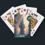 Science Fiction Futuristic City-speelkaarten Pokerkaarten<br><div class="desc">Fantasy art producten van The Lunarium.</div>