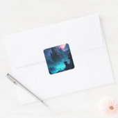 Science Fiction Futuristic City Square Sticker (Envelop)