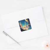 Science Fiction Futuristic City Square Sticker (Envelop)