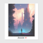 Science Fiction Futuristic City Sticker (Vel)