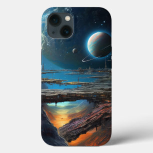 Science Fiction Futuristic Outer Space City Case-Mate iPhone Case