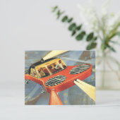  science fiction futuristische auto-uitnodiging kaart (Staand voorkant)