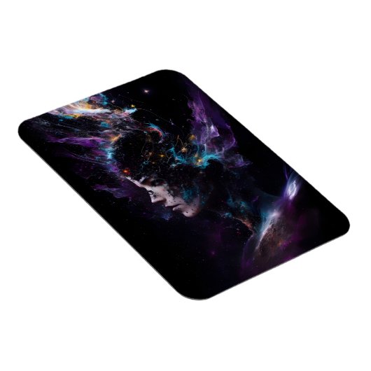 Science Fiction Head Space Explosion Astronomie Magneet (Rechterzijde)