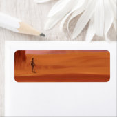 Science Fiction  Mars Vacation Illustratie Etiket (Insitu)