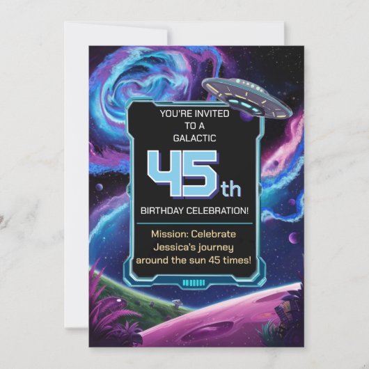 science fiction partij Sci Fi Galactic 45th Kaart (Voorkant)