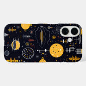 science fiction-patroon Case-Mate iPhone case (Achterkant (horizontaal))