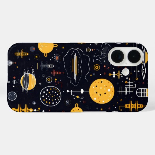 science fiction-patroon Case-Mate iPhone case (Achterkant (horizontaal))