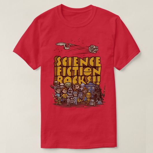 Science Fiction Rocks T-shirt (Design voorkant)
