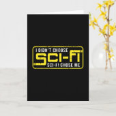 Science Fiction Space Ufo Sci-Fi Alien Funny Gift Kaart (Gele Bloem)