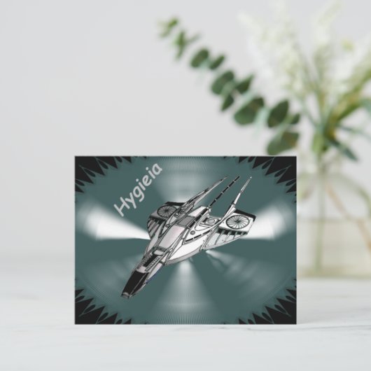 Science Fiction Spaceship Briefkaart (Staand voorkant)