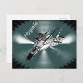 Science Fiction Spaceship Briefkaart (Voorkant / Achterkant)