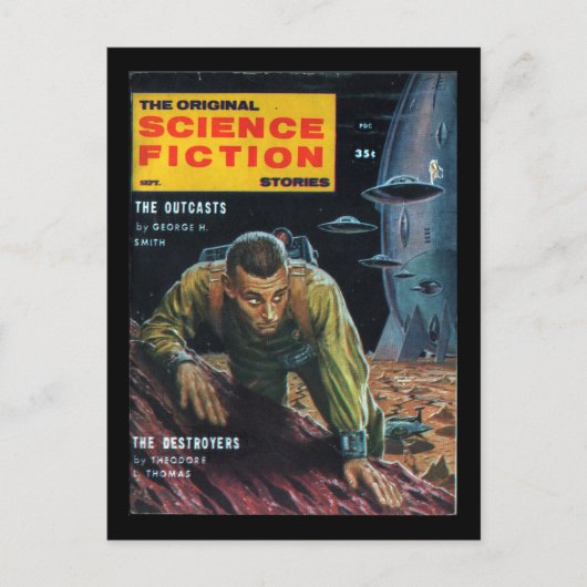 Science Fiction Stories - 1958.09_Pulp Art Briefkaart (Voorkant)