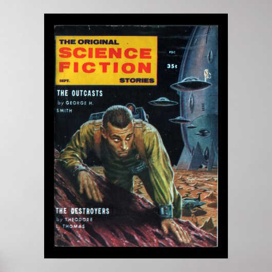 Science Fiction Stories - 1958.09_Pulp Art Poster (Voorkant)