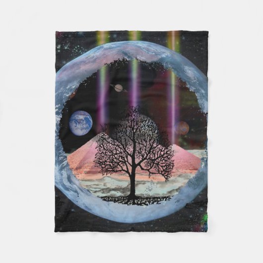 Science Fiction Tree of Life Fleece Deken (Voorkant)