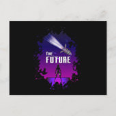 Science Fiction Ufo Space Alien Rocket Funny Gift Briefkaart (Voorkant)