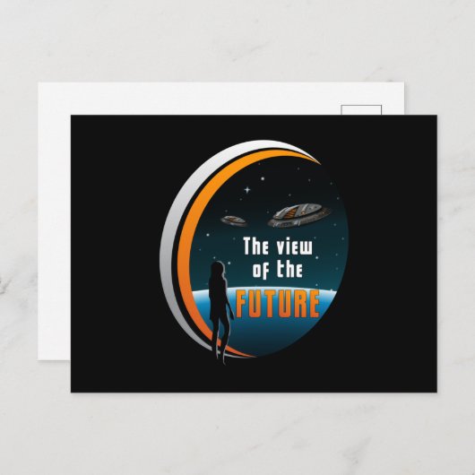 Science Fiction Ufo Space Alien Sci-Fi Funny Gift Briefkaart (Voorkant / Achterkant)