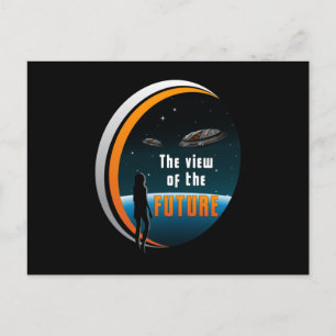 Science Fiction Ufo Space Alien Sci-Fi Funny Gift Briefkaart