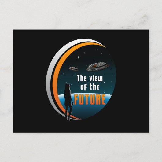 Science Fiction Ufo Space Alien Sci-Fi Funny Gift Briefkaart (Voorkant)
