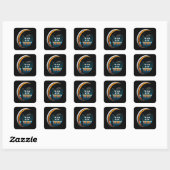 Science Fiction Ufo Space Alien Sci-Fi Funny Gift Vierkante Sticker (Vel)