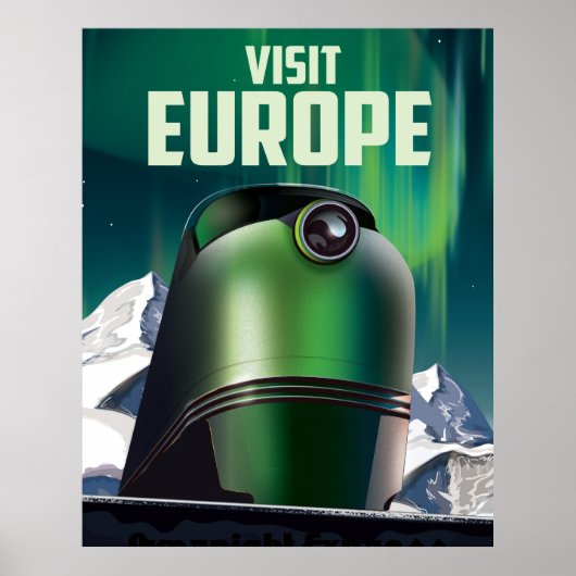 Science fiction Visit Europe reisposter Poster (Voorkant)