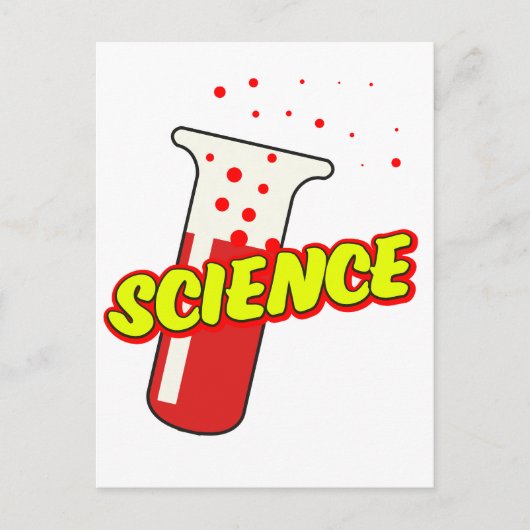 Science Flask Cartoon Feestdagenkaart (Voorkant)