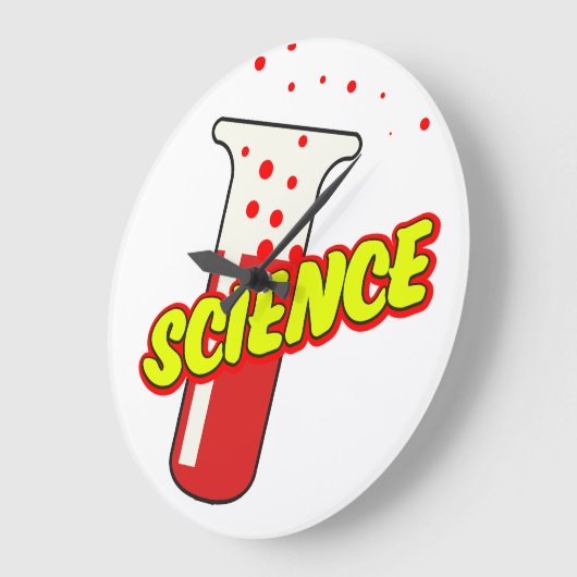 Science Flask Cartoon Grote Klok (Hoek)