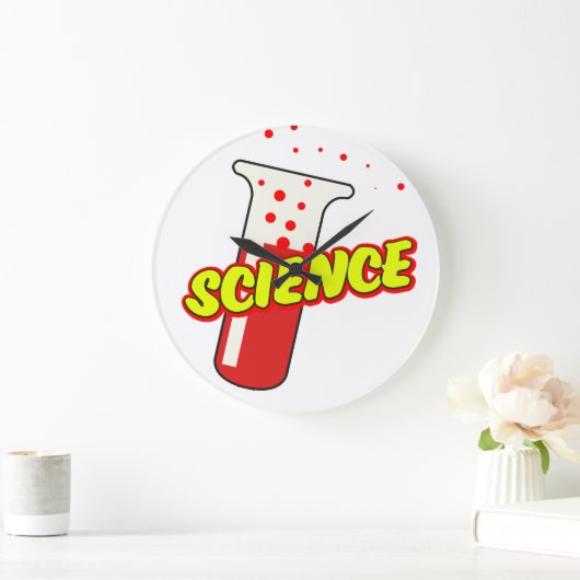 Science Flask Cartoon Grote Klok (Huis)
