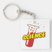 Science Flask Cartoon Sleutelhanger (voorkant)