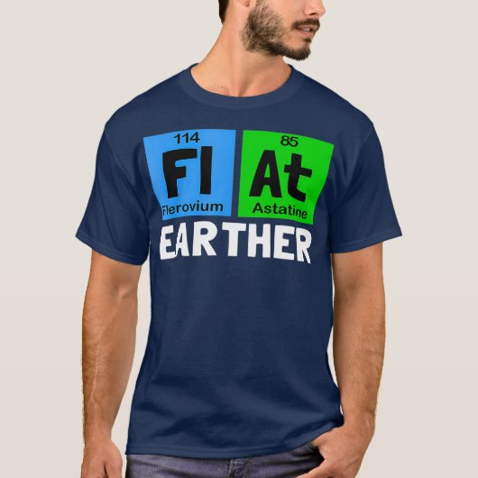 Science Flat Earth Flat Earther T-shirt (Voorkant)