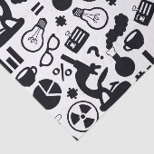 Science for Scientist Pattern (zwart-wit) Tissuepapier (Detail)