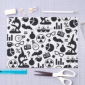 Science for Scientist Pattern (zwart-wit) Tissuepapier (Craft)