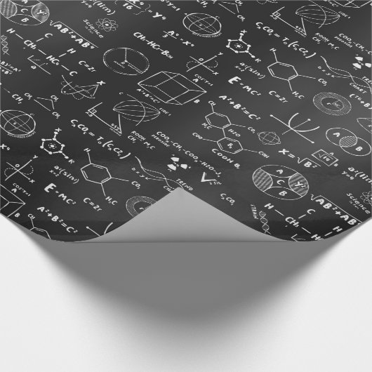 Science Formula Blackboard Wrapping Paper Cadeaupapier (Hoek)