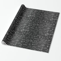 Science Formula Blackboard Wrapping Paper