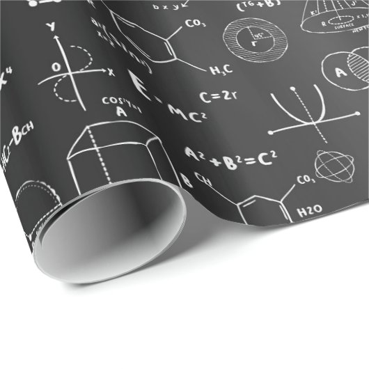 Science Formula Blackboard Wrapping Paper Cadeaupapier (Rol Hoek)
