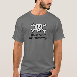 Science Gangster Skull And Cross Bone Word Design T-shirt