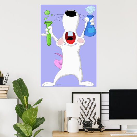 Science Geek Lab Rat Poster Print (Thuiskantoor)