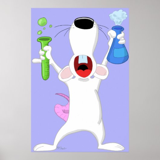 Science Geek Lab Rat Poster Print (Voorkant)