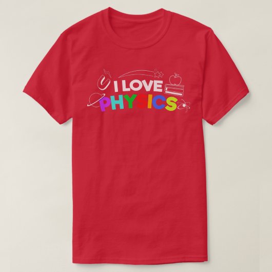 Science Geek Nerd Love Physics Premium T-shirt (Design voorkant)