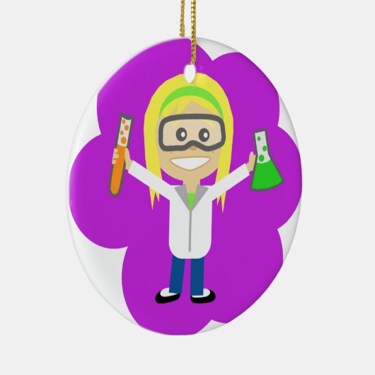 Science Girl Keramisch Ornament (Rechts)